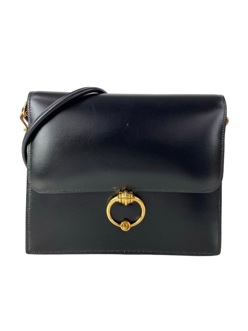 Hermes Shoulder Bag Black Gold